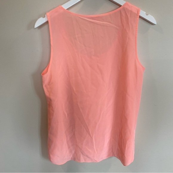 LILLY PULITZER Peach 100% Silk Tank Top Womens Size Medium - Picture 5 of 5